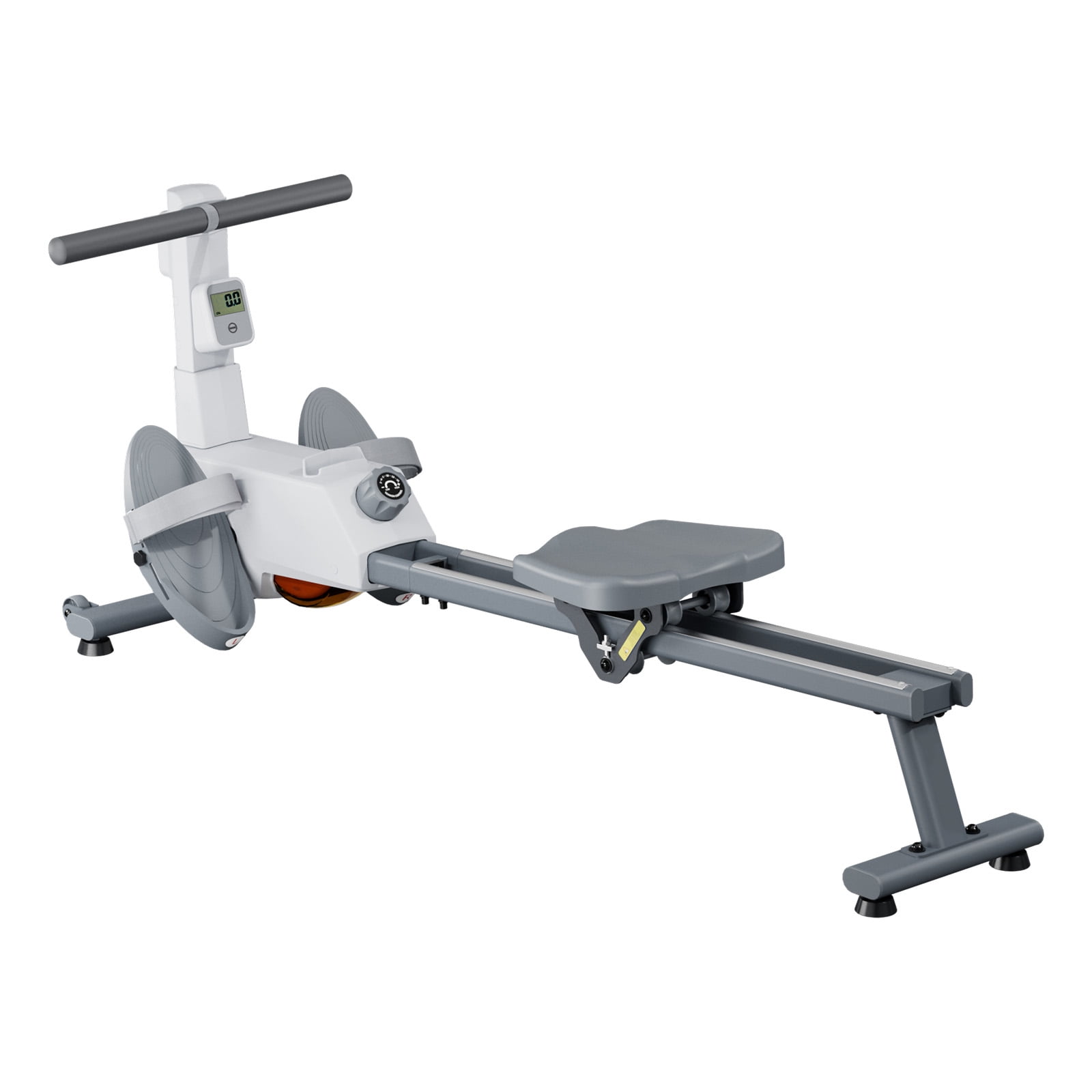 KFFKFF Magnetic Rowing Machine with Adjustable 16-Level Resistance, Foldable Design for Home Use, 350 LBS Capacity, Dual-Slide Rail System, Bluetooth APP Connectivity & LCD Display