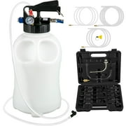 KFFKFF Manual 2-Way ATF Refill Pump, Oil & Liquid Extractor with 10L Capacity, Includes Auto Transmission Fluid Pump Tool Kit & 14 ATF Filler Adapters