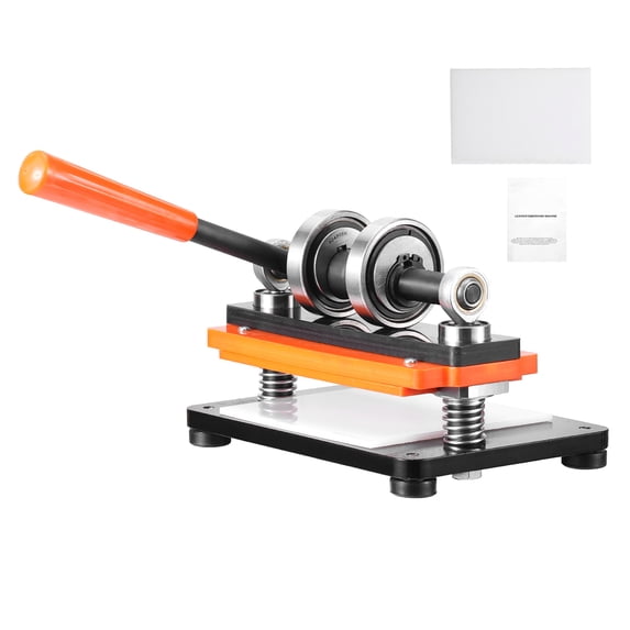 KFFKFF Manual Leather Cutter, Embossing Plate Size 7.1x3.9 inches, 0.47-inch Pressure Stroke with Dual Guide Shafts, Versatile Die Cutting Machine for Different Materials