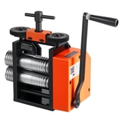 KFFKFF Manual Rolling Mill 3-in-1 Round, Flat, and Square Pressing Roller Machine, Adjustable Thickness 0.03-7 mm, Durable Jewelry Crafting Tool for Metals like Gold, Silver, and Copper