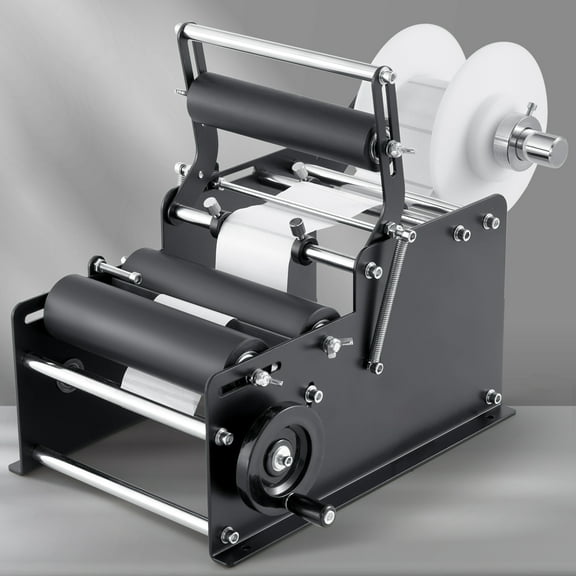 KFFKFF Manual Round Bottle Labeling Machine Label Applicator 15-20 Bottles/min