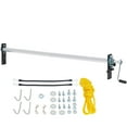 thumbnail image 1 of KFFKFF Manual Tarp Roller Set, Adjustable 64"-104", Made of Aluminum Alloy, Hand-Operated Cab Level Dump Truck Tarp Roller with 7" Sponge-Covered Handle, Ideal for Dump Trucks, Trailers, Garbage, 1 of 9