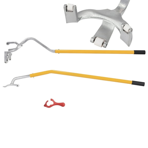 KFFKFF Manual Tire Change Kit, 22.5-24.5 inch, Steel Construction, Includes  Tubeless Truck Bead Breaker, 3 Piece Set, Orange