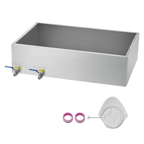 KFFKFF Maple Syrup Processing Pan, 35 Gallon Capacity, Produces 509 Cups of 8.8oz Maple Syrup, Flat Pan Design with Dual Valves and Trio Heating Options, Constructed from 304 Grade Stainless Steel