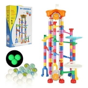 KFFKFF Marble Run Set, 230 Pieces Including Motorized Lift, Accompanied by 15 Plastic Marbles, Ingenious Maze Construction Brain Teaser, Enlightening Racing Track STEM Plaything
