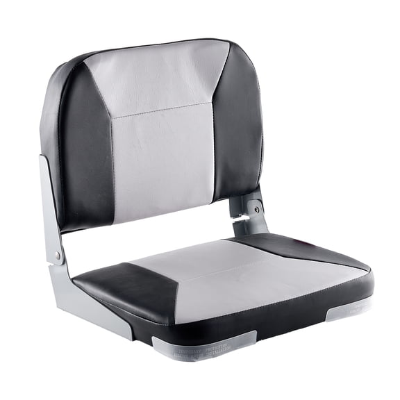 KFFKFF Marine Chair, Compact Back Support, Collapsible Angling Marine Chair with Dense Foam Padding & Water-Resistant PVC Material, Aluminum Alloy Connectors, Tilt Forward Marine Chair for Fishing