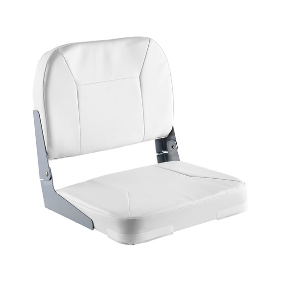 KFFKFF Marine Chair, Minimal Back Support, Collapsible Angling Marine Chair with Dense Foam Padding & Water-Resistant PVC Material, Aluminum Blend Connectors, Foldable Marine Chair for Angling