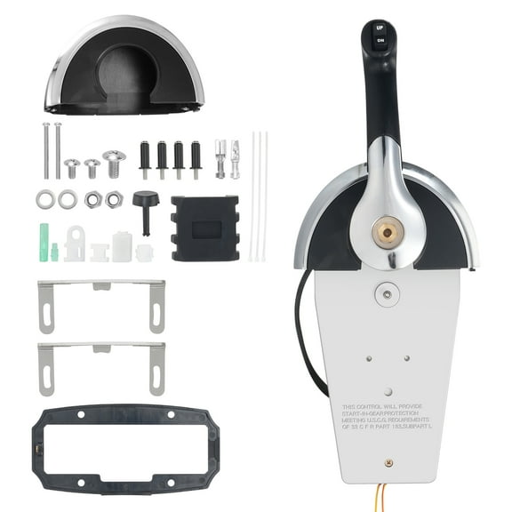 KFFKFF Marine Gear Shift, 8M0059686 Upper-Mount Outboard Control for Mercury PT 2-Stroke, Boat Speed Control Unit with Power Trim Button