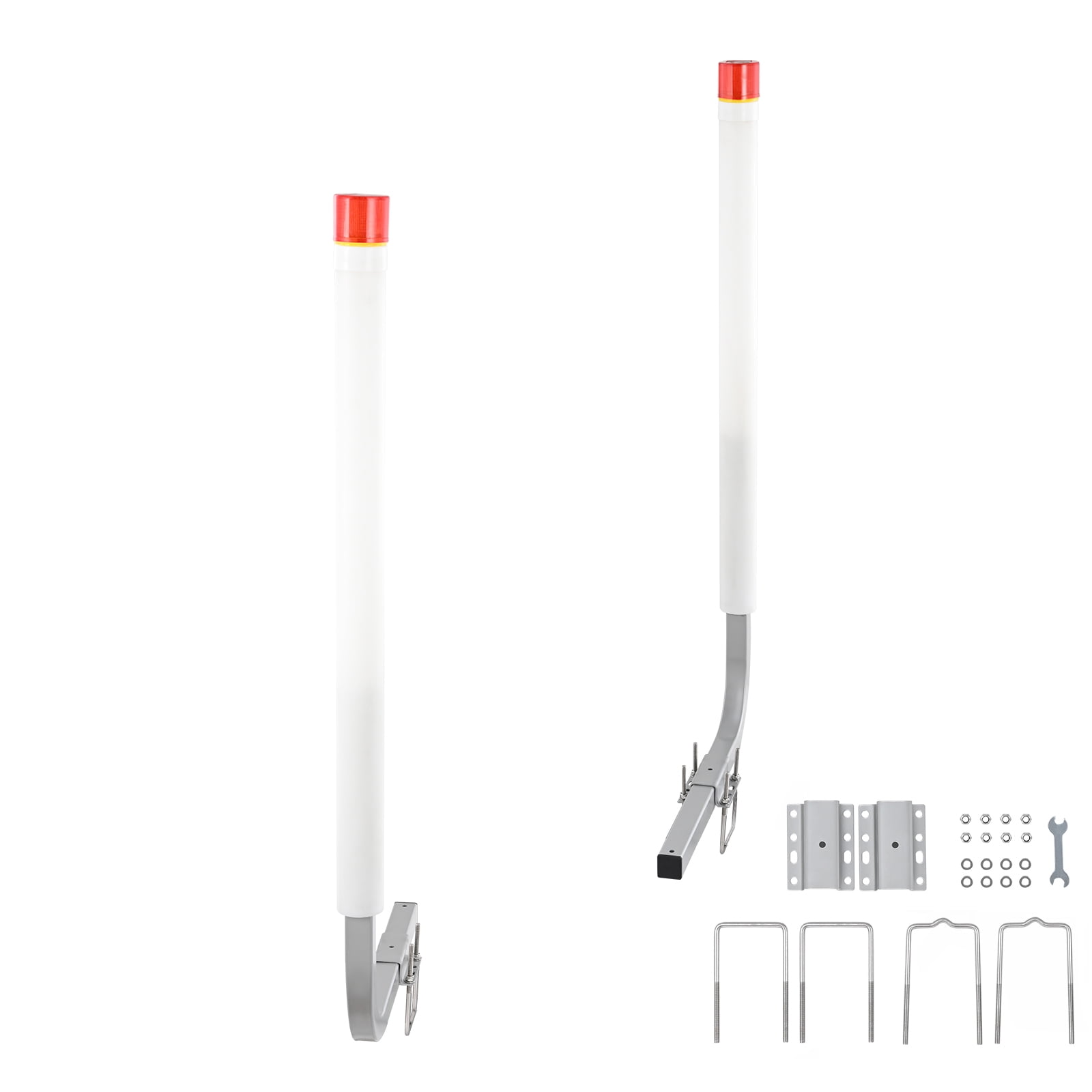 KFFKFF Marine Trailer Guide Set, 46” LED Illuminated Guide Poles, Pair of Galvanized Steel, Corrosion-Resistant, with PVC Covering, Suitable for Ski, Fishing, and Sailboat Trailers 2024