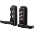 thumbnail image 1 of KFFKFF Mechanical Keyless Entry Door Lock, 2.0 Code Upgrade, 4-7 Digit Combination, Dual-Sided Push Button Keypad with Handle, Auto Locking Feature, Oil-Rubbed Bronze Finish, 1 of 9