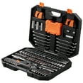 thumbnail image 1 of KFFKFF Mechanics Tool Set and Socket Set, 1/4" and 3/8" Drive Deep and Regular Sockets, Set of 145 Pcs SAE and Metric Tools with Bits, Combined Wrench, 1 of 9