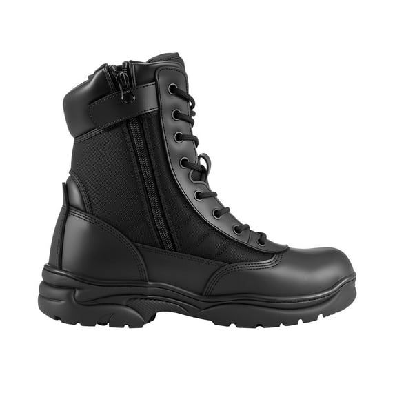 KFFKFF Men's 8-Inch Tactical Boots, Durable Combat Hiking Footwear with Side Zipper, Lightweight and Breathable Design for Outdoor Activities, Security, and Mountaineering, US Size 11