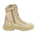 thumbnail image 1 of KFFKFF Men's 8-Inch Tactical Combat Boots, Lightweight and Breathable with Side Zipper, Ideal for Outdoor Activities, Security, and Motorcycle Use, US Size 12 Sand Color, 1 of 9