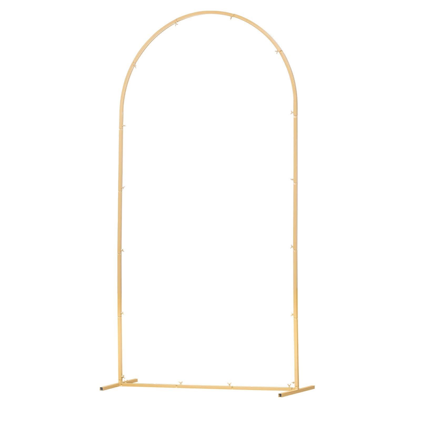 KFFKFF Metal Arch Backdrop Stand, 7.2 x 4 ft, Durable Frame, Simple Setup, 1 Set Gold Arch Stand for Weddings, Birthdays, Graduations, Celebrations, and Event Decorations