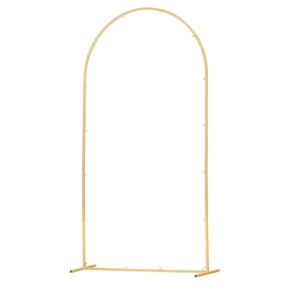 KFFKFF Metal Arch Backdrop Stand, 7.2 x 4 ft, Durable Frame, Simple Setup, 1 Set Gold Arch Stand for Weddings, Birthdays, Graduations, Celebrations, and Event Decorations