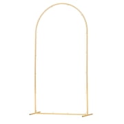 KFFKFF Metal Arch Backdrop Stand, 7.2 x 4 ft, Durable Frame, Simple Setup, 1 Set Gold Arch Stand for Weddings, Birthdays, Graduations, Celebrations, and Event Decorations
