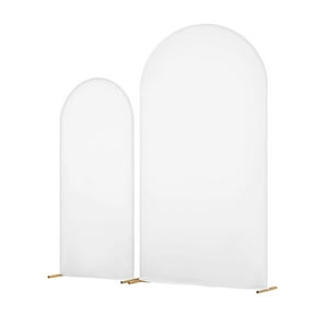 KFFKFF Metal Arch Backdrop Stand Set, Includes 7.2 ft and 6 ft Frames, Durable Design, Simple Setup, Gold Finish with Cover for Weddings, Birthday Parties, Celebrations, and Ceremonial Decorations
