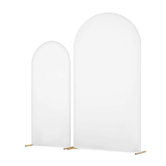 KFFKFF Metal Arch Backdrop Stand Set, Includes 7.2 ft and 6 ft Frames, Durable Design, Simple Setup, Gold Finish with Cover for Weddings, Birthday Parties, Celebrations, and Ceremonial Decorations
