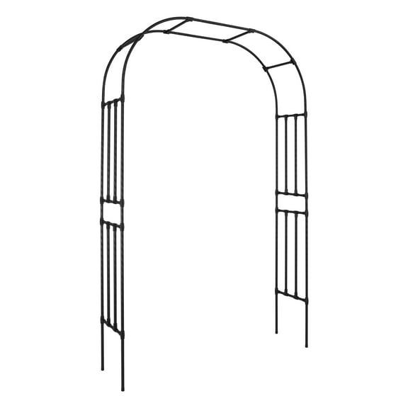 KFFKFF Metal Garden Arbor, 94.5 x 59 x 15.8 in Archway with Stakes, Durable Outdoor Trellis for Climbing Plants, Simple Assembly, Pergola for Yard, Lawn, Wedding, and Party Decorations