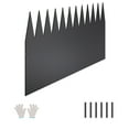 thumbnail image 1 of KFFKFF Metal Garden Border, 4 Sets 40 x 12 inches Resilient Steel Landscape Divider, Flexible Lawn Boundary, Robust Pathway Separator, Simple to Set Up, Ideal for Flower Bed and Yard in Black, 1 of 9