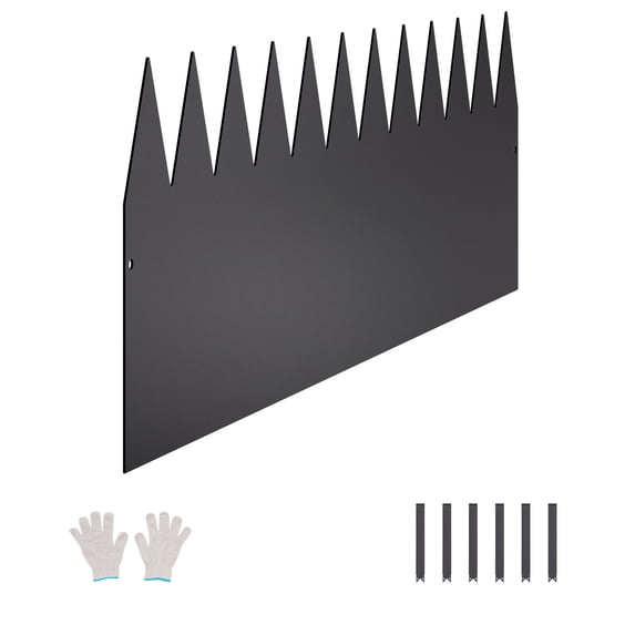 KFFKFF Metal Garden Border, 4 Sets 40 x 12 inches Resilient Steel Landscape Divider, Flexible Lawn Boundary, Robust Pathway Separator, Simple to Set Up, Ideal for Flower Bed and Yard in Black