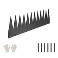 thumbnail image 1 of KFFKFF Metal Garden Border, Set of 4, 40 x 6 inches, Resistant to Corrosion, Flexible Landscape Border, Robust Grass Divider, Simple to Set Up, Black Divider for Flower Bed, Yard, and Pathway, 1 of 9