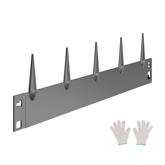 KFFKFF Metal Garden Border, Set of 5, 39 x 3 inches, Resilient Against Rust, Flexible Landscape Edging, Robust Lawn Divider, Simple to Set Up, Dark Gray Edging for Flower Beds and Walkways