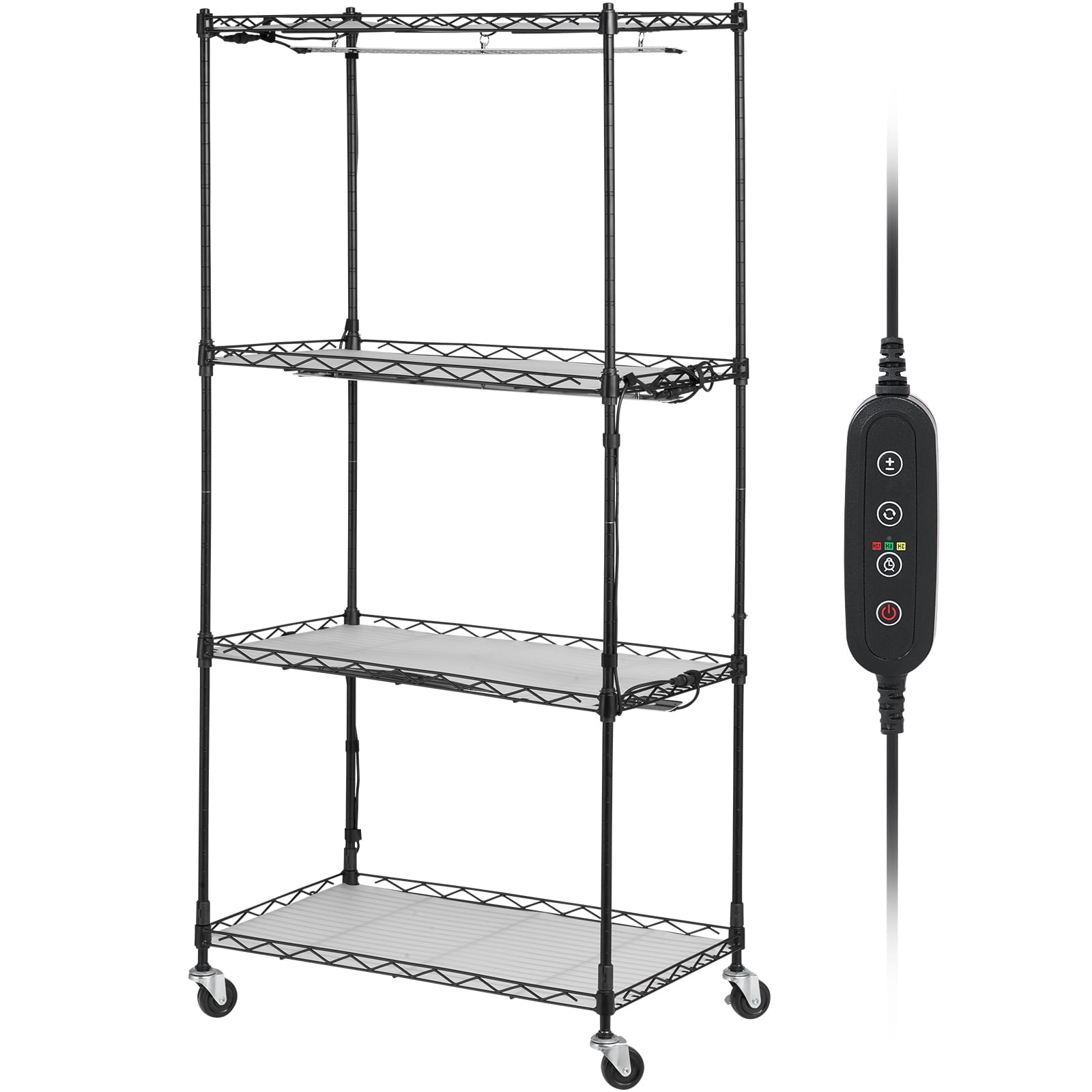 KFFKFF Metal Plant Rack with Integrated 45W Lighting, 4-Level ...