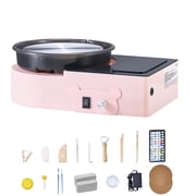 KFFKFF Mini Pottery Wheel with 6-Inch Turntable, Adjustable Speed, Forward and Reverse Rotation, Electric Clay Wheel for Kids and Adults, Includes Clay Shaping Tools, Ideal for Home Projects and Pott