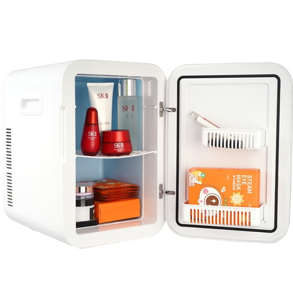 KFFKFF Mini Refrigerator 20L 22 Cans Skin Care Product Refrigerator AC/DC Mini Cosmetic Makeup Refrigerator