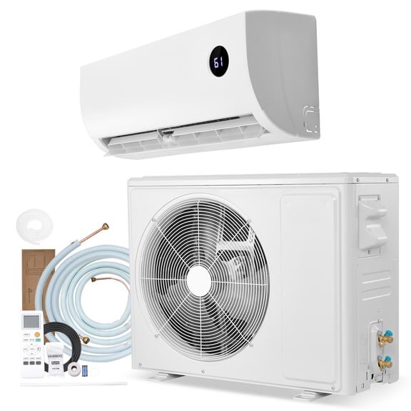 KFFKFF Mini Split Air Conditioner, 12,000 BTU Cooling / 12,500 BTU Heating, 115V 19 SEER2 Energy Efficient Inverter System, Quiet Operation, Suitable for Spaces up to 750 Sq.Ft, Ideal for Residential
