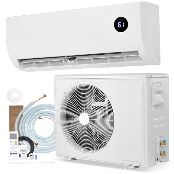 KFFKFF Mini Split Air Conditioner, 12,000 BTU Cooling / 12,500 BTU Heating, 230V 19 SEER2 Energy-Efficient Inverter System, Quiet Operation, Covers 750 Sq.Ft, Ideal for Home or Office Use