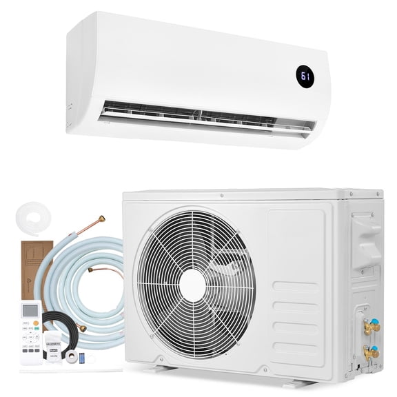 KFFKFF Mini Split Air Conditioner, 9000 BTU 115V with Efficient Cooling and Heating, 19 SEER2 Energy-Saving Inverter System, Quiet Operation for Spaces up to 450 Sq.Ft, Ideal for Home or Office Use