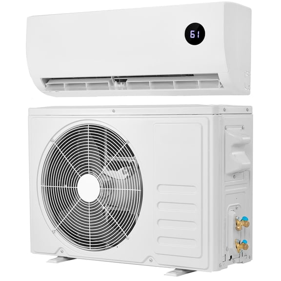 KFFKFF Mini Split Air Conditioner, 9000 BTU 230V with Efficient Cooling & Heating, 19 SEER2 Energy-Saving Inverter System, Quiet Operation for Spaces up to 450 Sq.Ft, Ideal for Home or Office Use