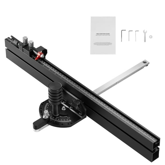 KFFKFF Miter Gauge Precision Table Saw Standard Slot 3/4'' x 3/8'' 24" Grid