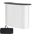 thumbnail image 1 of KFFKFF Mobile Exhibit Table, Dimensions: 51.18" x 18.31" x 37.4", Ideal for Trade Shows & Fairs, Includes Display Counter, Folding Promotional Bar, Storage Shelf, and Transport Bag, 1 of 9