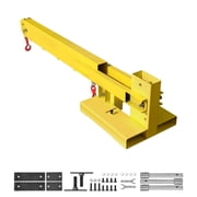 KFFKFF Mobile Forklift Crane, Load Limit of 6000lbs, Manually Adjustable Boom Reaches 56.1 inches, Equipped with Dual Hooks, Versatile Forklift Crane Extension for Warehouses