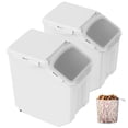 thumbnail image 1 of KFFKFF Mobile Ingredient Box Storage Container 2 x 15L Capacity Sloped Top White, 1 of 9