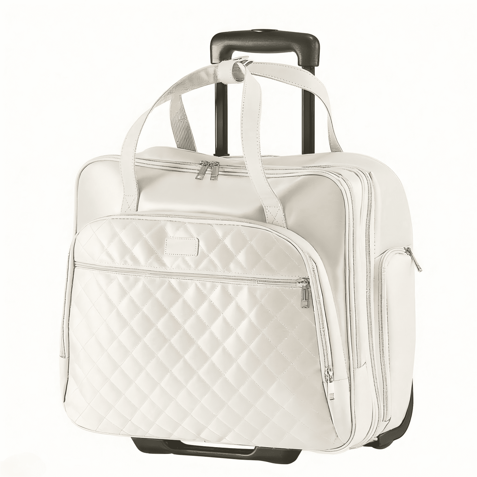 KFFKFF Mobile Laptop Carrier, Accommodates Laptops up to 15.6 Inches, Wheeled Office Bag, Computer Travel Tote with 2 Stable Wheels & Extendable Handle, Suitable for Work Trips, Business Offices