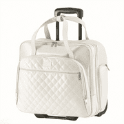 KFFKFF Mobile Laptop Carrier, Accommodates Laptops up to 15.6 Inches, Wheeled Office Bag, Computer Travel Tote with 2 Stable Wheels & Extendable Handle, Suitable for Work Trips, Business Offices