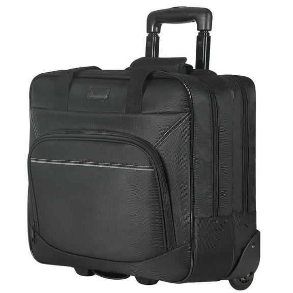 KFFKFF Mobile Laptop Carrier, Accommodates Laptops up to 15.6 Inches, Wheeled Suitcase, Rolling Computer Bag with Wheels and Extendable Handle, Laptop Holder for Professional Travel Business Office