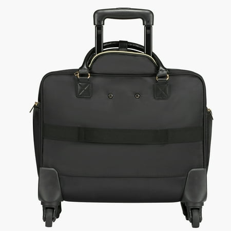 KFFKFF Mobile Laptop Carrier, Accommodates Laptops up to 17.3 Inches, Wheeled Suitcase, Computer Carry Bag with 4 Rotating Wheels & TSA Secure Lock, Laptop Holder for Professional Travel, Unisex