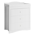 thumbnail image 1 of KFFKFF Modern Baby Changing Table Dresser with 3 Storage Drawers, Multi-Functional Organizer for Nursery and Children's Room, White, 1 of 9
