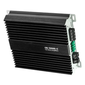 KFFKFF Monoblock Car Amplifier, 1200W RMS Max Power, 1/2/4 Ohm Compatibility, Single-Channel Class D Audio Amplifier with Adjustable Subwoofer Control, Low Pass Filter, Enhanced Bass Boost
