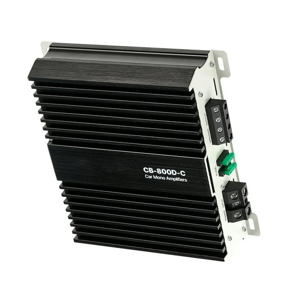 KFFKFF Monoblock Car Amplifier, 800W RMS Max Output, Stable at 1/2/4 Ohms, Single-Channel Class D Audio Amplifier with Adjustable Subwoofer Control, Low Pass Filter, Bass Enhancement
