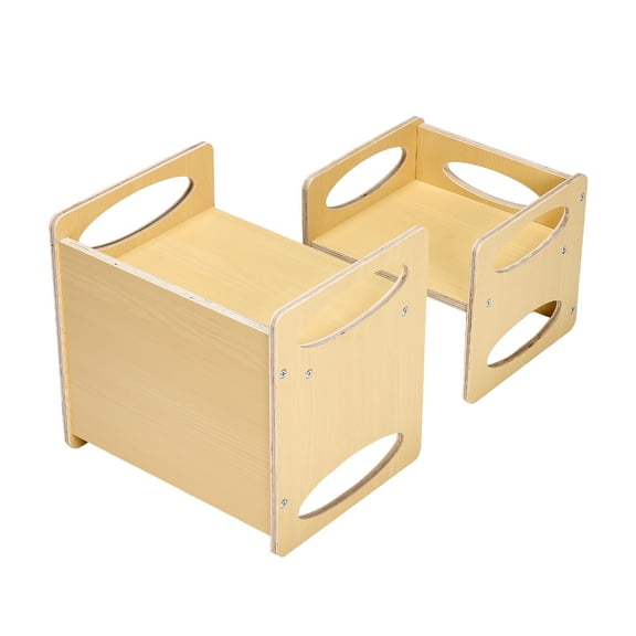 KFFKFF Montessori Transition Table and Chair Set, Wood-crafted Toddler Table and Chair Set for Ages 1-5, Height Modifiable Kids Montessori Chair and Activity Table, Perfect for Reading, Dining