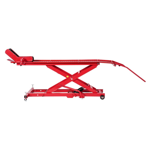 KFFKFF Motorcycle Lift Table with 1000lbs Capacity, Adjustable Height Range of 8.6-31 in, 360° Movable Jack Stand for Bikes and ATVs, Durable Repair Platform with Safety Lock