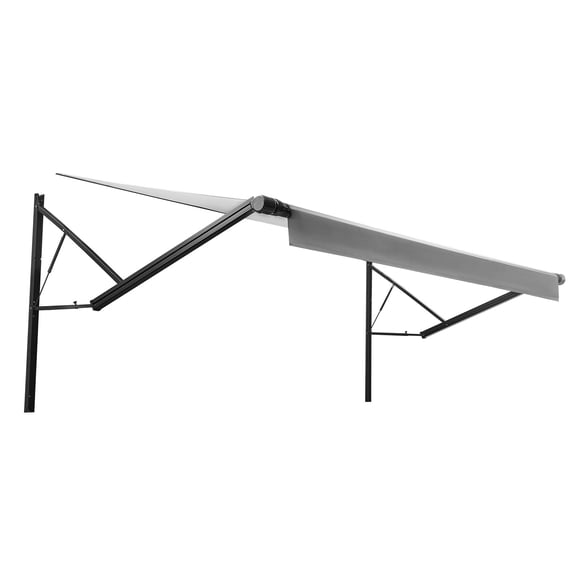 KFFKFF Motorized RV Awning Kit, 17.06FT Electric Retractable Awning with Durable Aluminum Frame & Water-Resistant Fabric, Outdoor Trailer Shade for Various RVs (17FT, Gradient Gray)