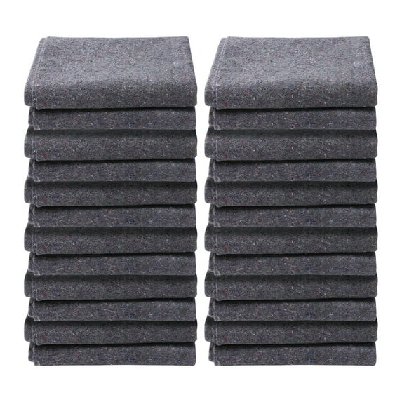 KFFKFF Moving Blankets, 72" x 54", 21 lbs/dz, Set of 12, Durable Recycled Cotton Packing Pads for Furniture, Floors, and Appliance Protection During Shipping and Moving