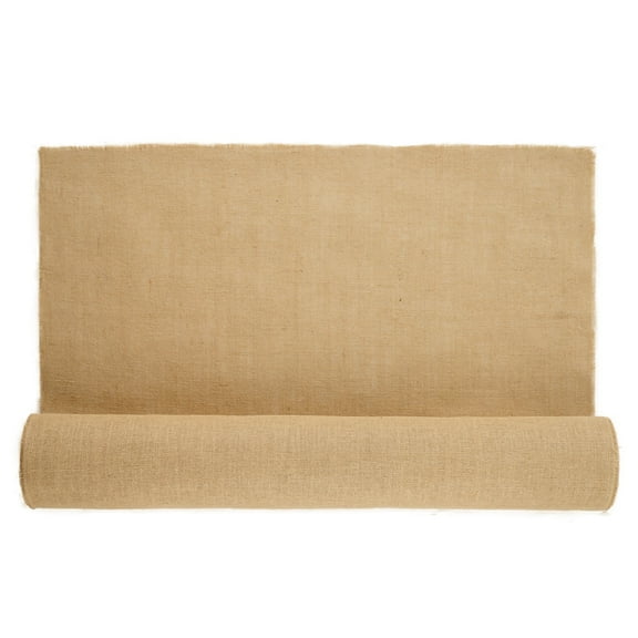 KFFKFF Natural Jute Burlap Roll, 40” x 75 ft & 50 x 50 High Density, Wide Use for Decorations, Crafting, Weddings, Gardening, and Winter Plant Protection